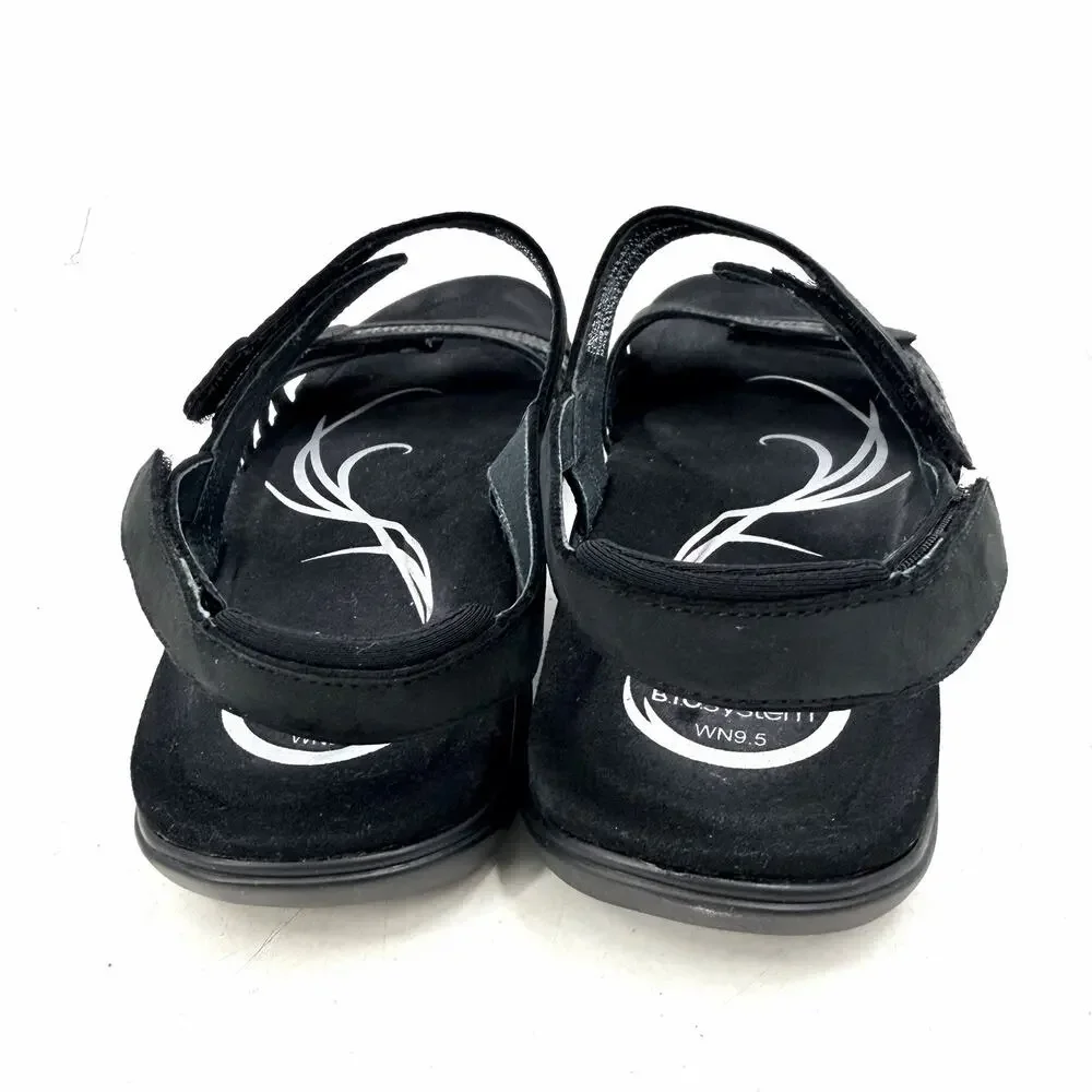 ABEO Brynn Black Strappy Comfort Arch Support Sandal BW052 Womens Size 9.5